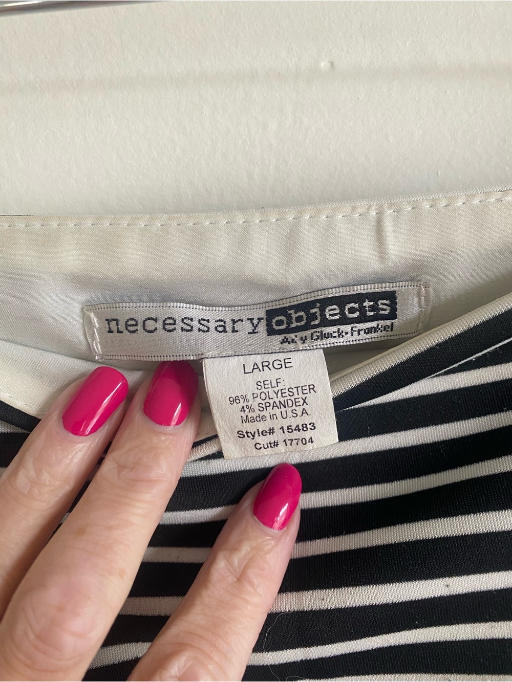 Necessary Objects Black and White Striped Scallop-Hem Mini Skirt - Picture 2 of 3